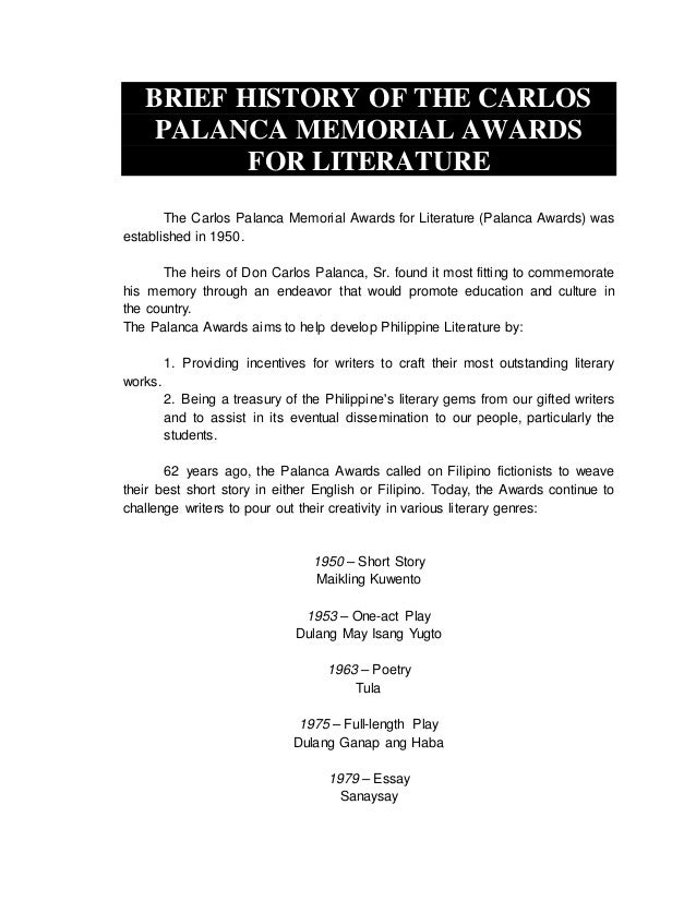 Dissertation prizes history